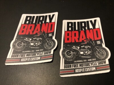 Burly Brand 2PC BORN FREE CUSTOM STICKER SET