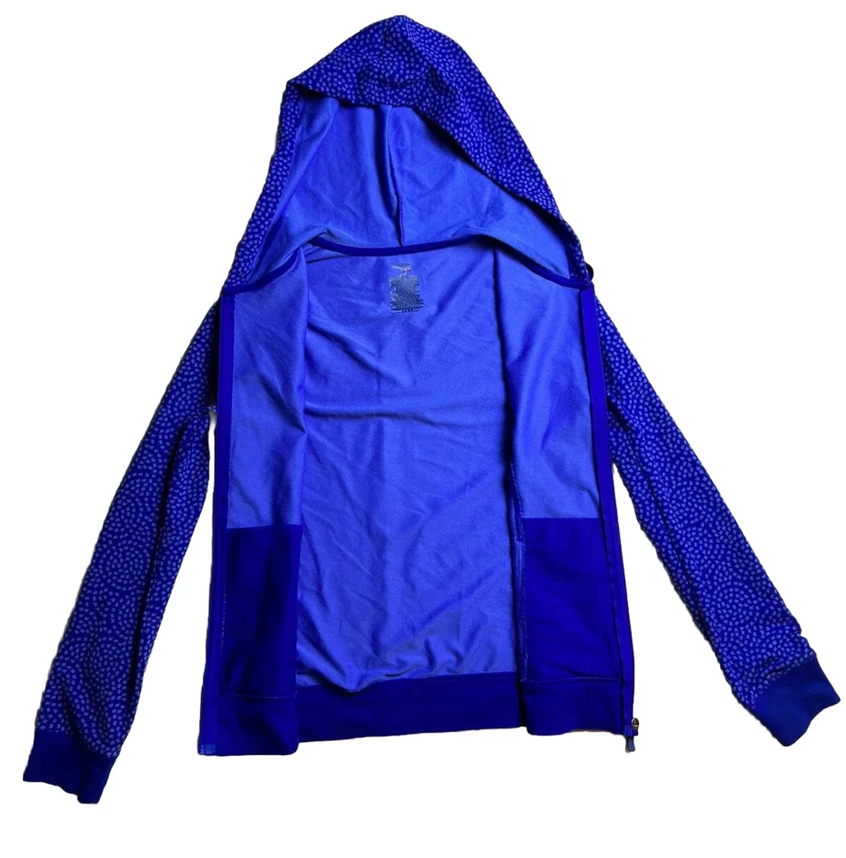 Chaqueta Danskin Now para mujer talla M (8-10) azul con capucha L/S cremallera completa bolsillos interiores Foto 3 de 4