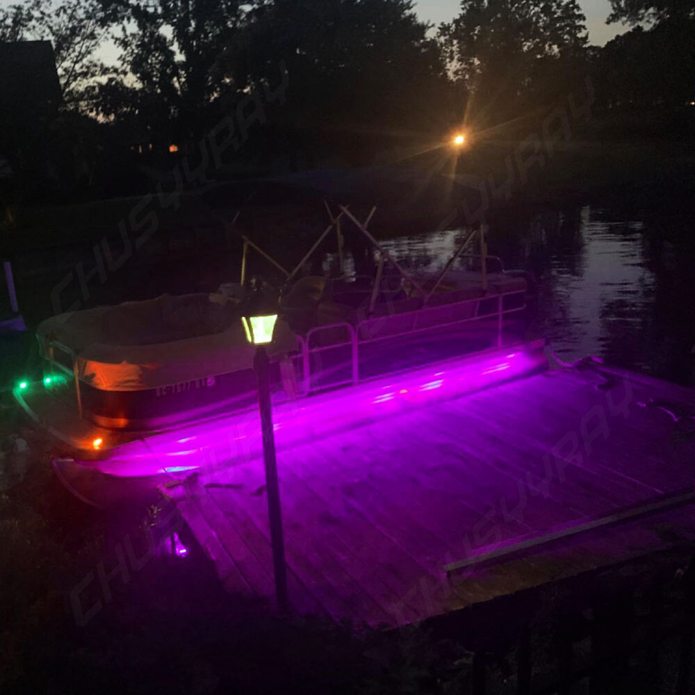 16 ft UV LED Strip Black Light Night Fishing Ultraviolet Boat 12V DC