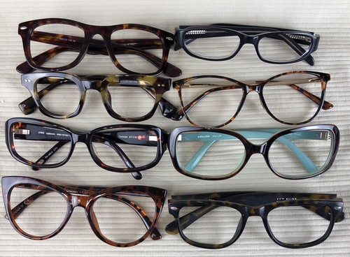 LOT 8 Eyeglass Frames Only Various Brand Tortoise Betsey Johnson Imp Kirkland ++