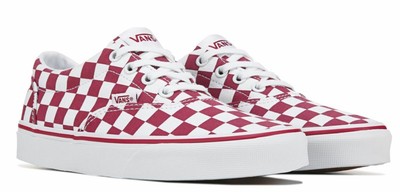 red and white checkered vans lace up