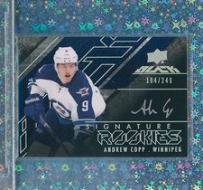 🏒 2015-16 ANDREW COPP UD Black Rookies Signature #SR-AC Winnipeg JETS /249 RC