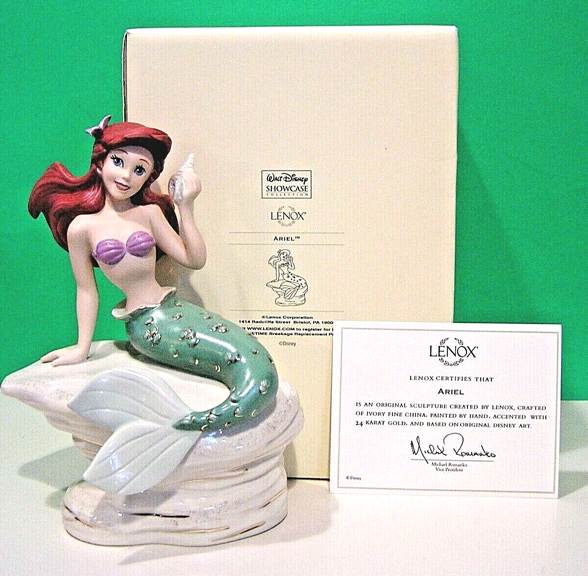 LENOX ARIEL LITTLE MERMAID Disney Showcase sculpture -- -- NEW in