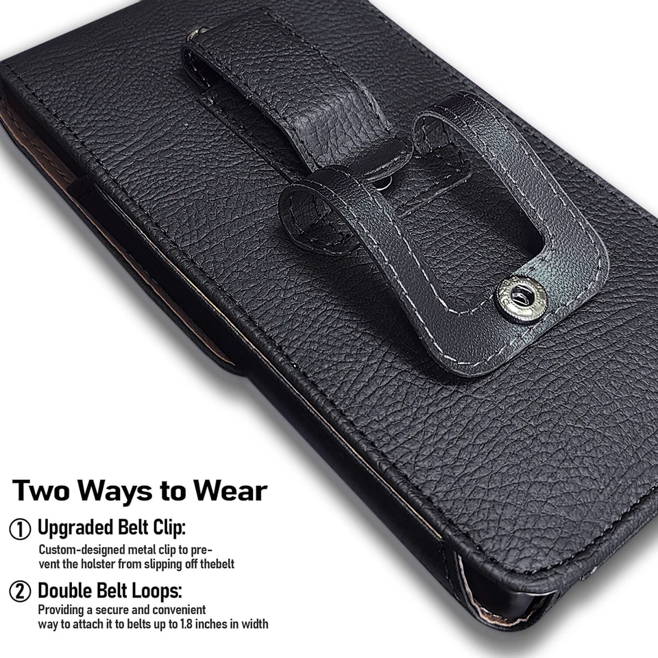 Funda protectora vertical de cuero con clip para cinturón para Samsung Galaxy S20 S21 S23 S24 FE Foto 4 de 4