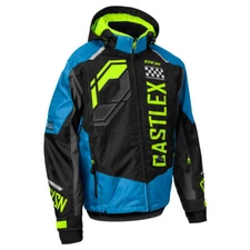 Castle X Strike G5 Snowmobile Jacket - Process Blue/Hi-Vis/Black