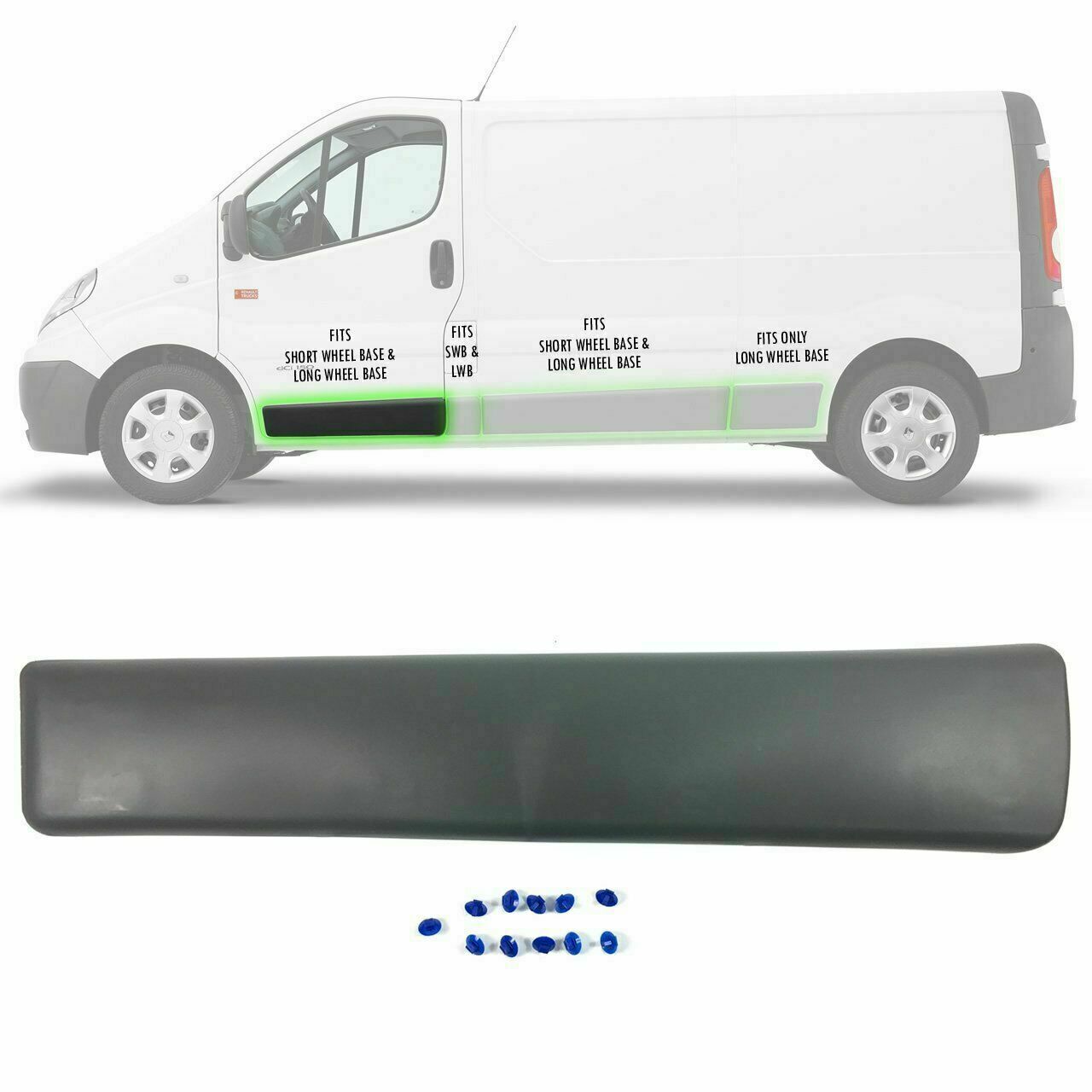 Panneau moulure garniture latérale gauche porte avant Opel Vivaro 2001-2013