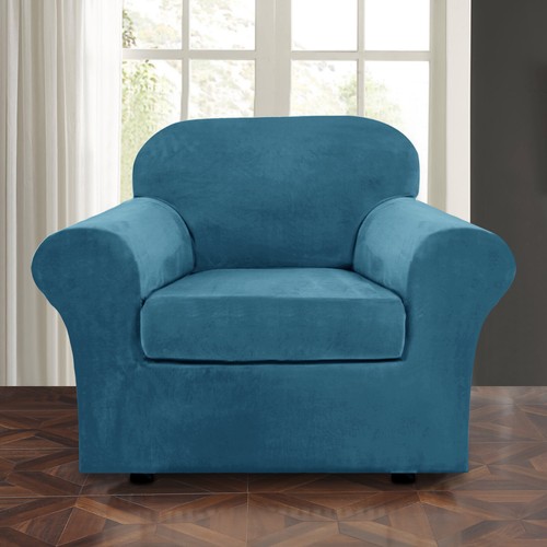 Fundas modernas para muebles de felpa de terciopelo elástico para sofá con fundas de cojín - Imagen 61 de 105