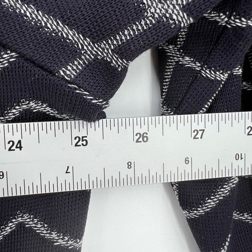 Misook Heritage Fit Blazer Women's Size 1X Blue Chevron Print Knit 1 Button NEW - Picture 8 of 8