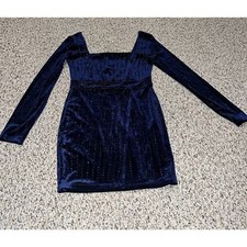 Windsor Navy Blue Velvet Dress Size Large New With Tags.