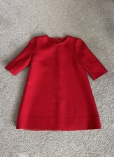 Dolce & Gabbana Red Wool A-Line Tunic, Long Top Size 40 (UK 8) Designer Tailored