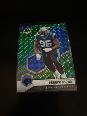 Derrick Brown 2021  Panini Mosaic Green Prizm Panthers 39
