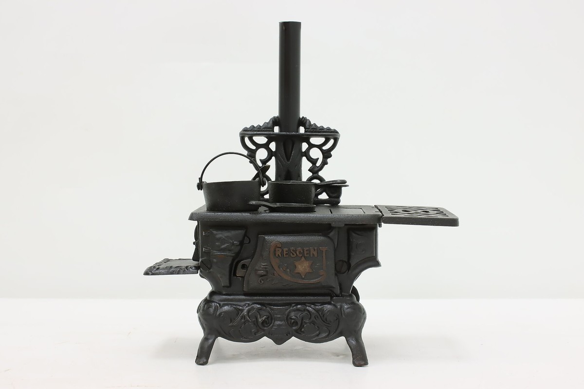 絵志野　5客 Crescent Vintage Cast Iron Miniature Stove & Pots #52097 | eBay
