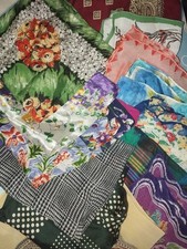 Lot Of 13 Vintage Silk Hankies