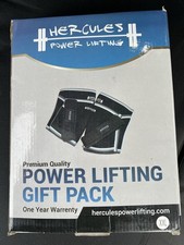 Hercules Power Lifting 3 pack Sz XXL Pair Of Knee & Elbow Sleeve Wrist Straps