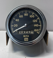 Vintage Stewart Warner Script Speedometer 160 Mph Roadster Hot Rod Original