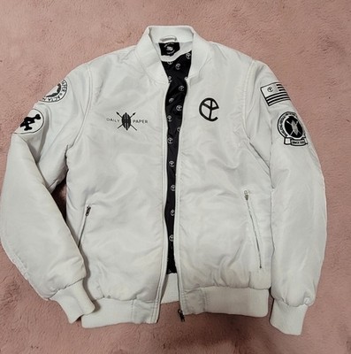 Daily Paper Herren Bomberjacke weiß/schwarz Gr.L  2YK  2000s