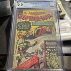 1964 Marvel Comics Amazing Spider-Man 14 CGC 2.0. 1st Green Goblin Appearance