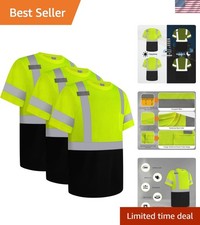 Hi Vis Shirts for Men Construction Class 3 High Visibility Shirts for Men, Hi...