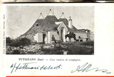 CARTOLINA  PUTIGNANO  FP  VIAGGIATA  1905 CASA RUSTICA