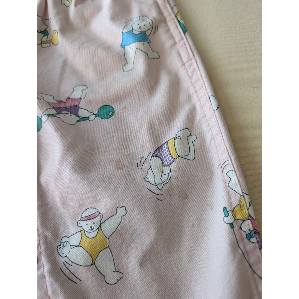 Mono estampado ejercicio Lee Bear's vintage años 80 rosa pastel Y2K niños 24 meses Foto 3 de 4