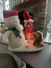 Hallmark 2013 Jingle Pals MERRY CAROLERS TRIO Snowman Light Sound Motion  W/Tags