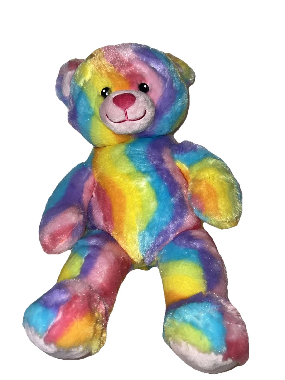 Pastel Rainbow Swirl Bear 17 Stuffed Animal Plush Toy by Build-A-Bear 2012