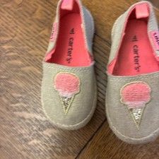 CARTER'S GIRLS ARI ESPADRYLE MOKASYNY PŁASKIE BEŻOWE OPALANE Różowe lody ROZMIAR 4
