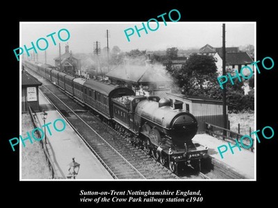 Sutton On Trent England Crow Park Railway Station c1940 Old Large Historic Photo