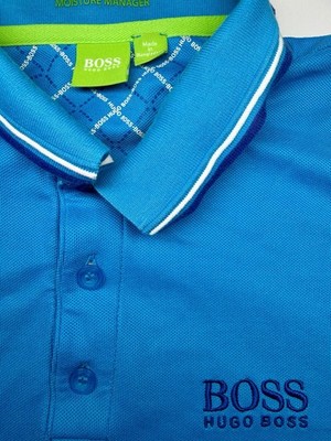 Hugo Boss Green Paddy Pro Polo Shirt Blue Men's M Performance