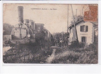COMBREUX: la gare, train - état