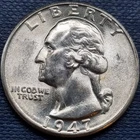 1947 D Washington Quarter 25c Silver BU UNC GEM Brilliant Uncirculated #97282