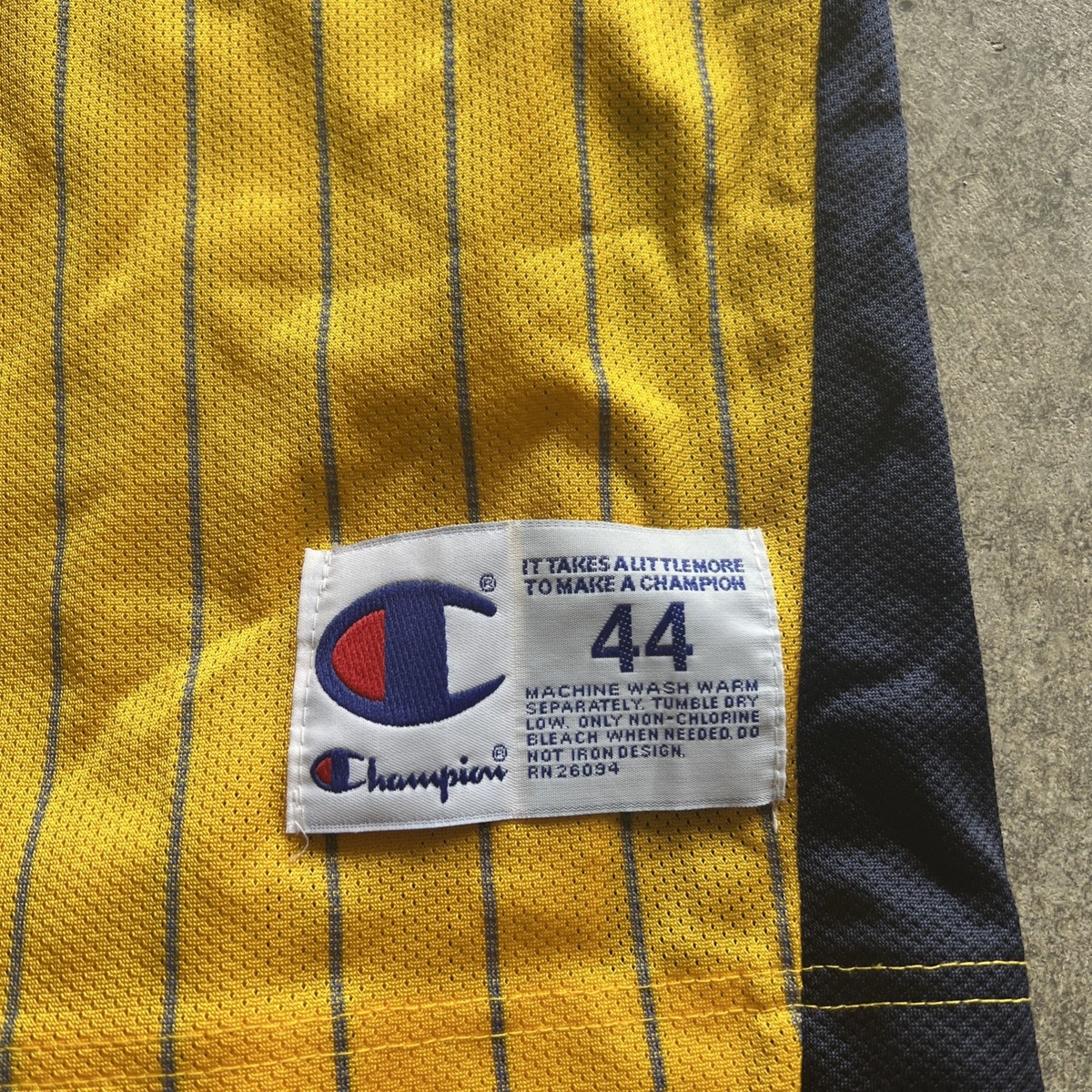 Vintage Indiana Pacers Reggie Miller Champion Stripe Jersey
