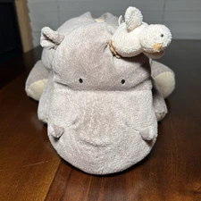 Jacadi Paris Hide and Seek Hippo Plush Toy with Safari Animals Set EUC Baby Gift