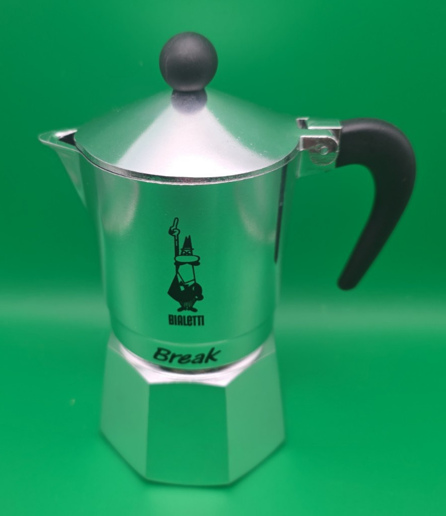 Bialetti Break Stove Top Espresso Coffee Maker Silver 3 Cups