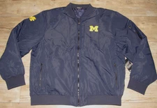 Colosseum Michigan Wolverines Blue Safety Blitz Bomber Jacket size Men's 3XL