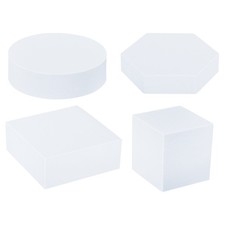 Photography Props Set, Hard Foam Square Round Hexagon Photo Props, White