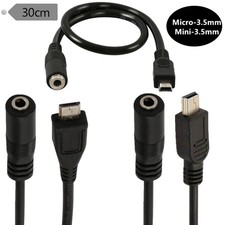 3.5mm Female AUX Audio Jack to Mini USB 5pin Male Converter Audio Cable Cord