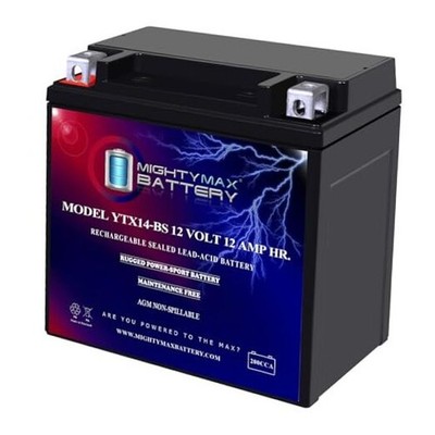 Mighty Max Battery - 12 Volt 12 AH, 200 CCA, Rechargeable Maintenance YTX14-BS