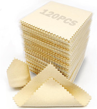 120 PCS Jewelry Cleaning Cloth Jewelry Polishing Cloths Individually Wrapped ...