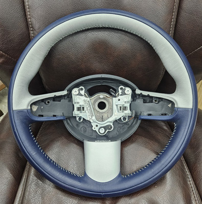 R53 Mini Cooper Checkmate Edition 3 Spoke Steering Wheel Genuine Leather OEM