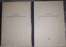 Material zu bergbaulichen Fragen 1 + 2 Bergbau Bad Godesberg  1957