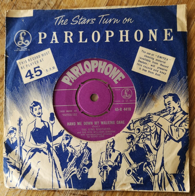 King Brothers & Rita Williams UK 1958 7'':Hand Me Down My Cane/6-5 Jive. 45-R4410