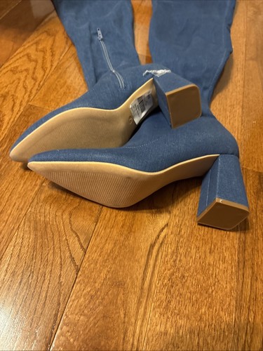 Rouge Overknee-Stiefel Denim Damengröße 7 - Bild 2 von 4