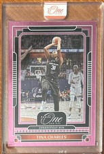 2025 WNBA Panini One and One Tina Charles #77 Pink Base #d 4/6 Connecticut Sun