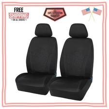 Auto Drive 2pc Low Back Gel Cooling Car Seat Covers Black Universal Fit