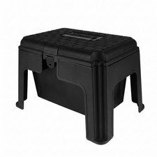 Plastic Tool Box Hinged Lid Plastic Toolbox Grid Pattern for Stable
