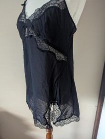 Agent Provocateur Black Gisele Silky Mini Slip Dress Chemise Night M