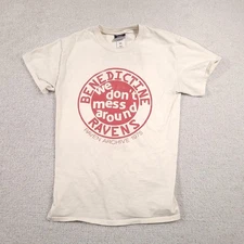 Vintage Benedictine Ravens Shirt Mens Small NCAA College Basketball 1975 70s