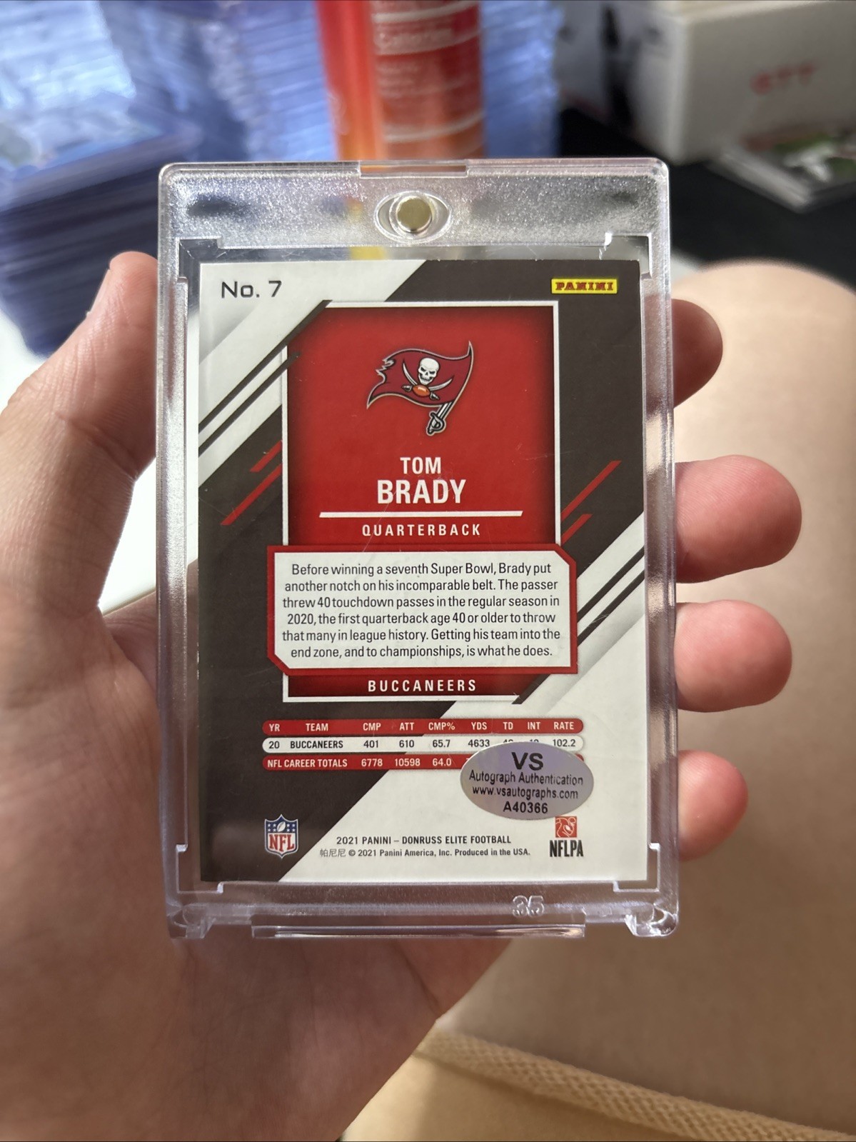 Tom Brady Auto Autograph with COA view 2