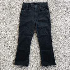 Mother Insider Crop Step Fray Not Guilty Jeans Womens 26 Black Mid Rise 1157-180